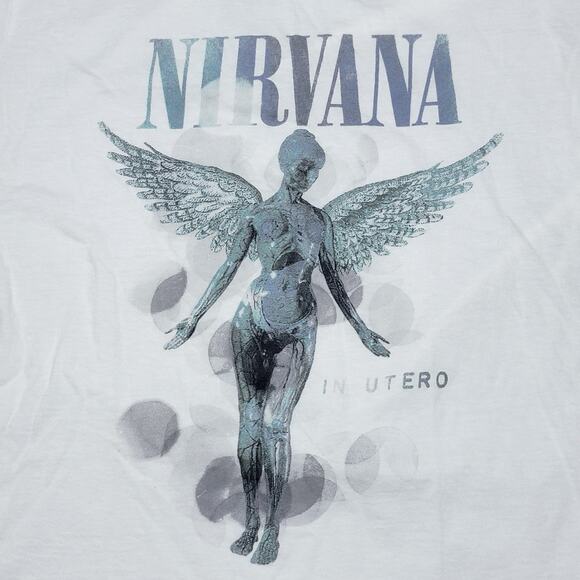 Nirvana White Tee "In Utero" - Size Medium - Picture 2 of 4